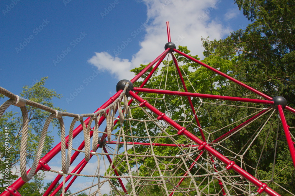 Climbing web on a playground Climbing web on a playground