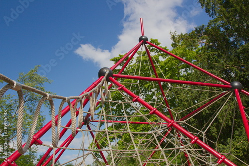 Climbing web on a playground
