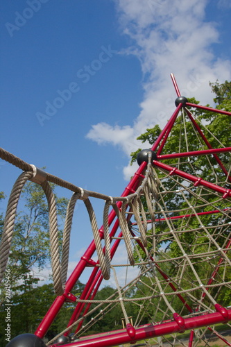 Climbing web on a playground