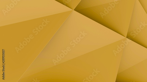 yellow low poly paper background / concept stylish geometric wallpaper / 3d Illustration
