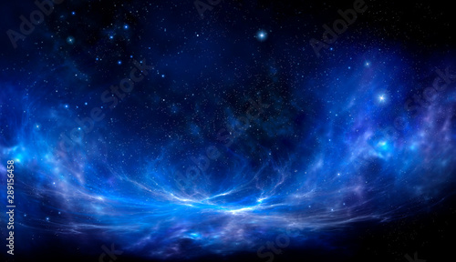 Fototapeta Naklejka Na Ścianę i Meble -  deep space, abstract blue background