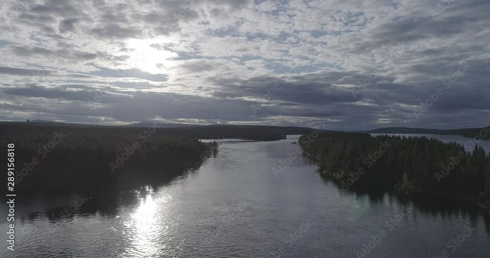 JUKKASJÄRVI, FINLAND, JULY 21, 2017. An aerial view of a Finnish lake in the summer. JUKKASJÄRVI, FINLAND, JULY 21, 2017. An aerial view of a Finnish lake in the summer.
