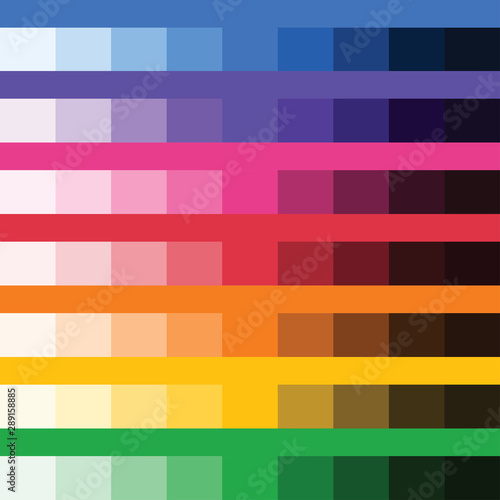 colour palette vector illustration set