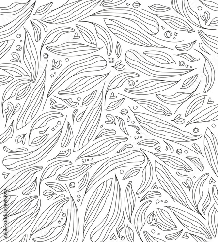Motif feuille pour arrière-plan, décoration, ornement, tapisserie, tissu, fleurs et nature