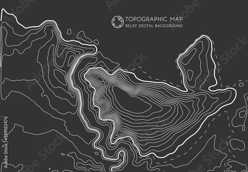Map line of topography. Vector abstract topographic map concept with space for your copy