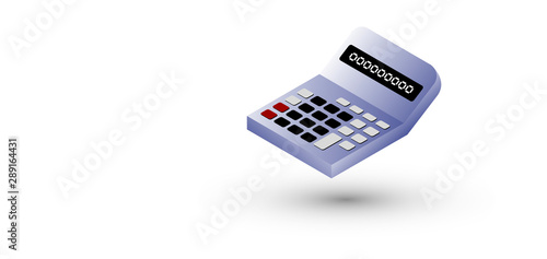 icona, calcolatrice, sospesa, vettoriale, economia