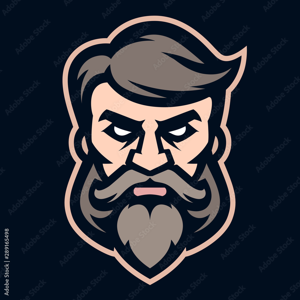 Logo stylish hairdresser, icon of a bearded and mustachioed man. Barbershop. Vector illustration. Simple shape for design emblem, symbol, sign, badge, label, stamp. Logo stylish hairdresser, icon of a bearded and mustachioed man. Barbershop. Vector illustration. Simple shape for design emblem, symbol, sign, badge, label, stamp.
