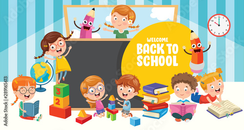 Vector Illustration Of Classroom