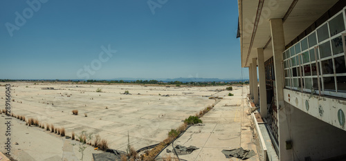 Impressions of the old Ellinikon Athens airport , abandoned in 2001 after the new Athens International Airport Eleftherios Venizelos (ATH) opened for the Olympics. photo