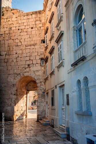  Early Morning Scene in the old town of Split, Croatia