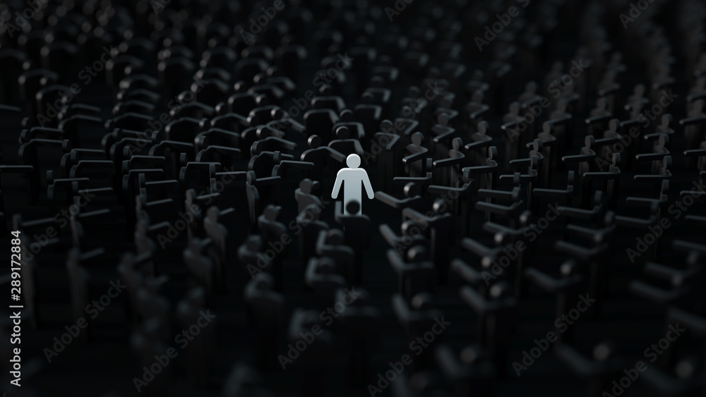 Obraz premium Feeling different, original 3d rendering illustration