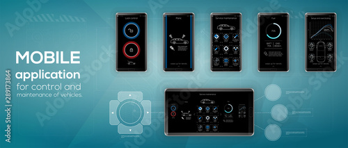Different UI, UX, GUI screens cars app, responsive website including. Web design and mobile template. Cars Diagnostic Dashboard