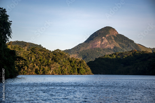 Forest and lagoon photographed in the city of Cariacica, Espirito Santo. Southeast of Brazil. Atlantic Forest Biome. Picture made in 2012.
