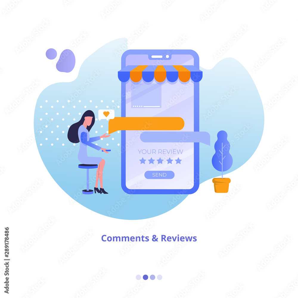 Give comments and reviews after buying at an online store Give comments and reviews after buying at an online store