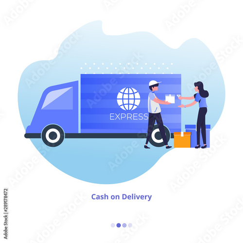 Cash on delivery illustration