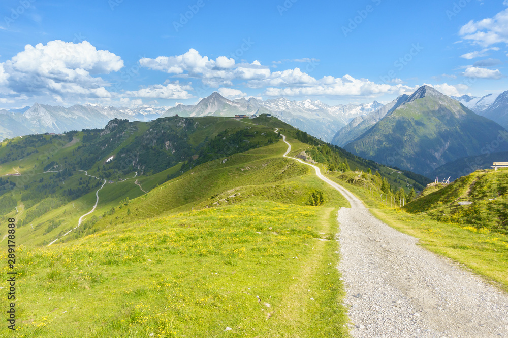 Mountainbikestrecke in den österreichischen Alpen