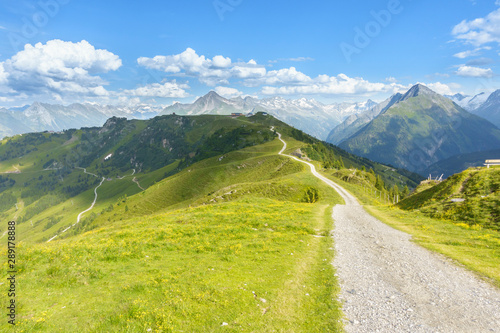 Mountainbikestrecke in den österreichischen Alpen