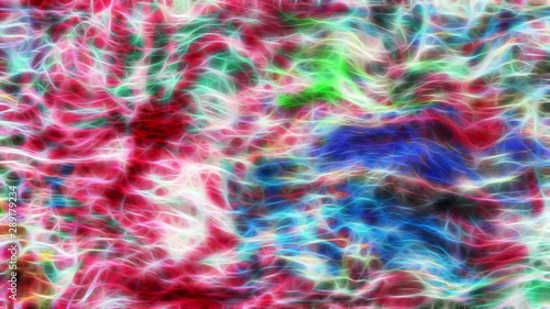 Wallpaper Mural Red, yellow, blue and green abstract fractal elements Torontodigital.ca