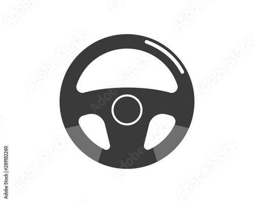 steering wheel logo icon vector illustration