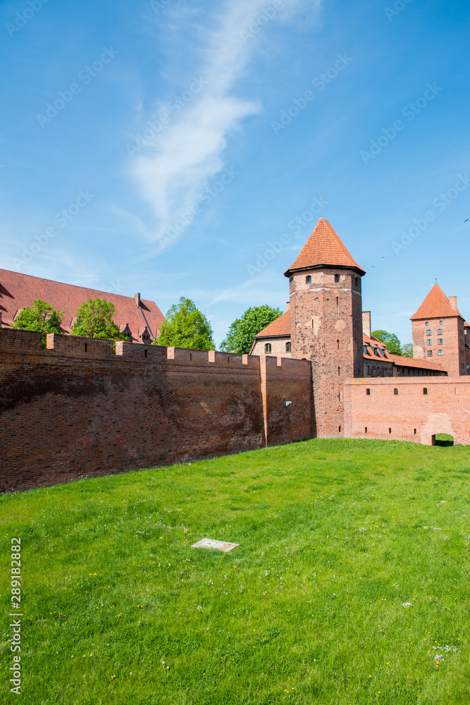 Malbork, Marienburg, the biggest medieval gothic castle of the Order of Teutonic Knights (Ordensritter) in Poland Malbork, Marienburg, the biggest medieval gothic castle of the Order of Teutonic Knights (Ordensritter) in Poland