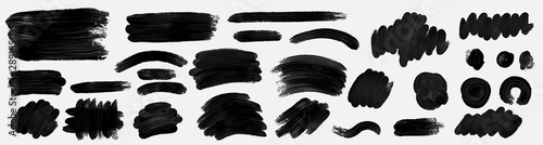 Brush paint. Brush grunge paint vector set.Vector paintbrush set. Grunge design elements.	