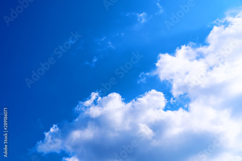 Beautiful blue sky with cloudy. Color sky is clear with white clouds on natural background.