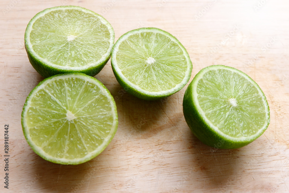 Fresh Lemons Half in the kitchen background. Fresh Lemons Half in the kitchen background.