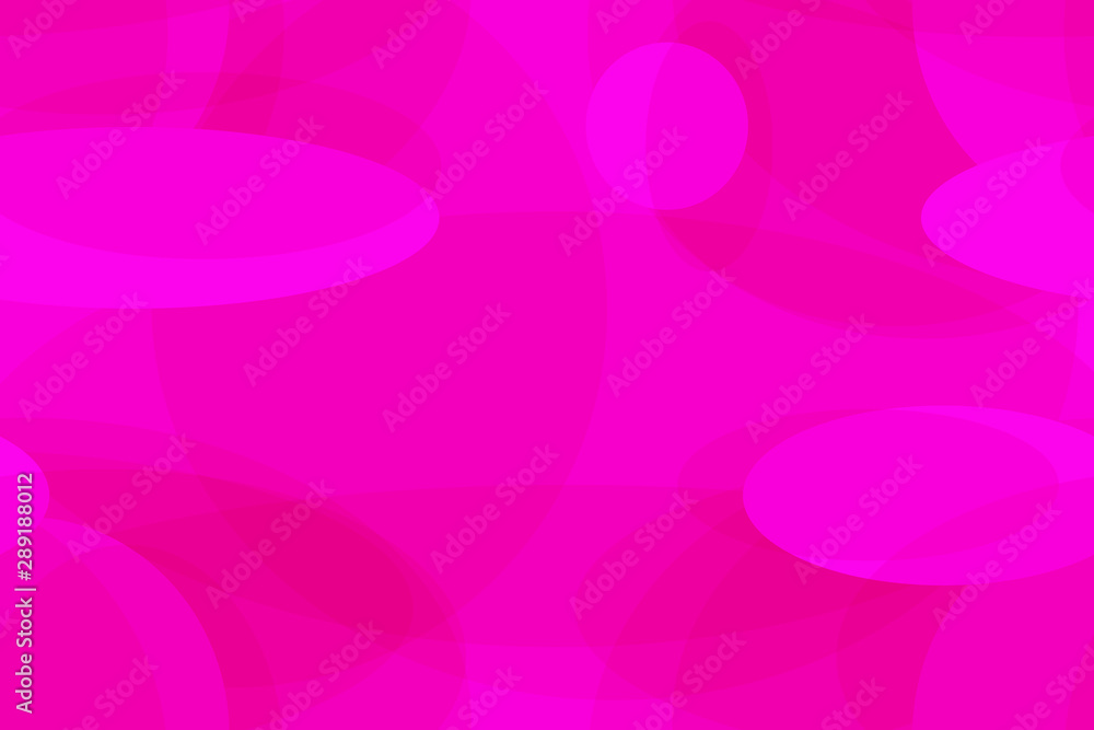 Obraz premium Seamless geometric pattern of circles and ellipses in pink colors. Pink circles, ellipses of different shades and sizes overlap each other.