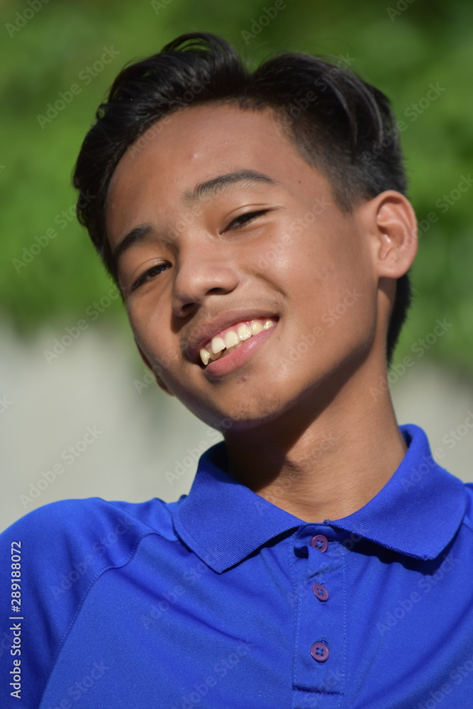 Youthful Filipino Teenager Boy And Happiness Youthful Filipino Teenager Boy And Happiness