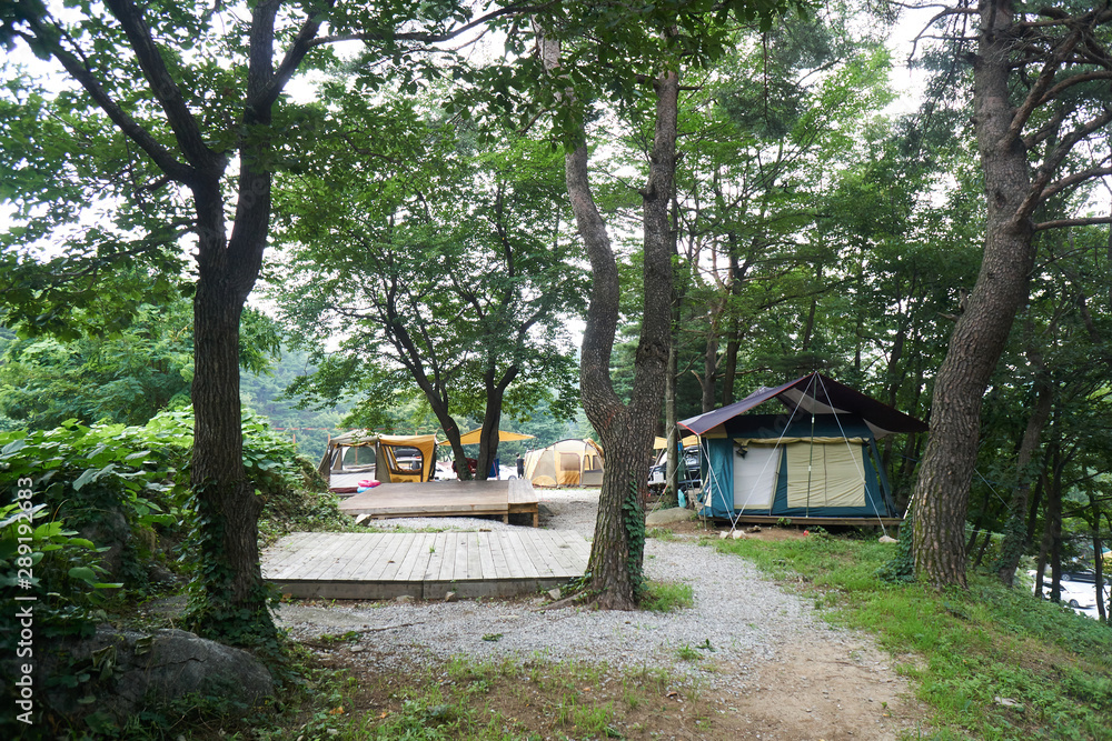 camping ground in Gangwon-do, Korea. camping ground in Gangwon-do, Korea.