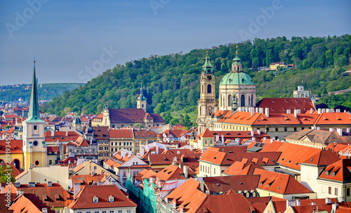 Fotografía The rooftops along the Vltava River in Prague, Czech Republic.