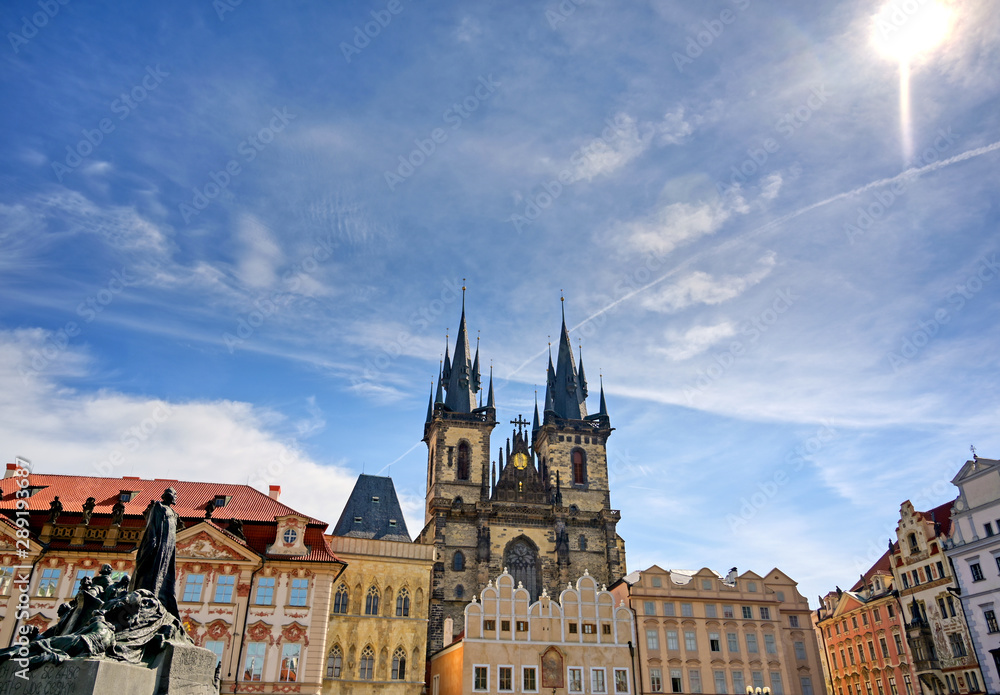 Fototapeta premium The Church of Our Lady before Tyn, is a gothic church located in the Old Town Square of Prague, Czech Republic.