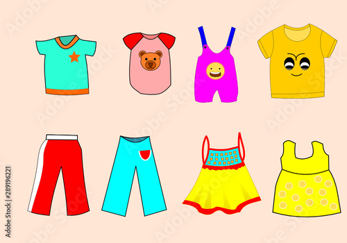 set off multi colors baby clothes 