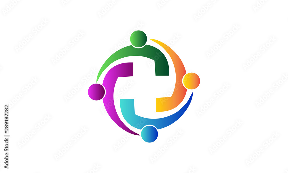 logo team work people group vector logo team work people group vector
