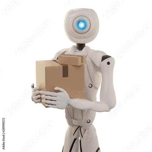 autonomous robot delivers p...