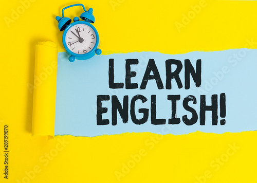 Obraz na płótnie Word writing text Learn English. Business photo showcasing gain acquire knowledge in new language by study w salonie