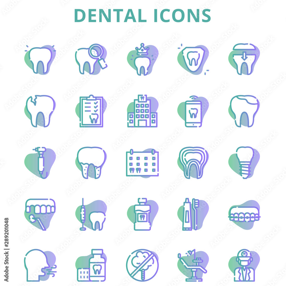 Dental With Gradient Iconset Dental With Gradient Iconset