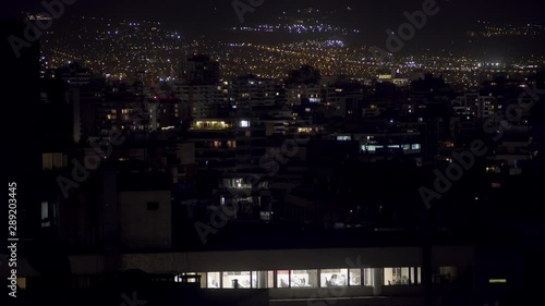 Wallpaper Mural Crowded apartment blocks urban dystopia night view Torontodigital.ca