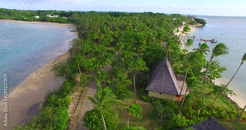 Aerial Fijian Resort at Yanuca Island Coral Coast photo