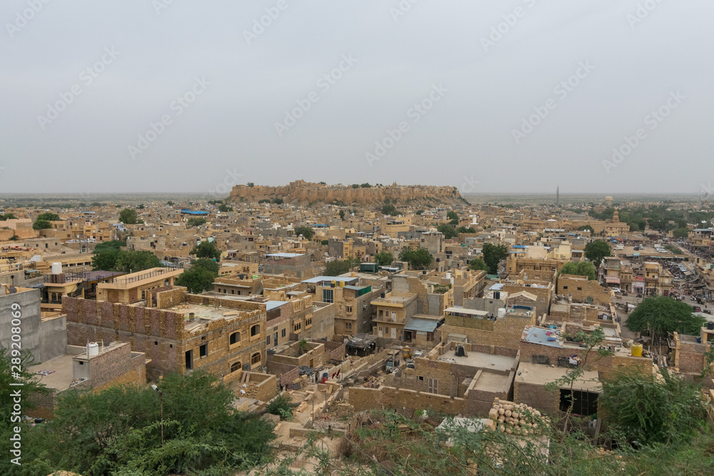 View of Jaisalmer fort and the city, Rajasthan, India
