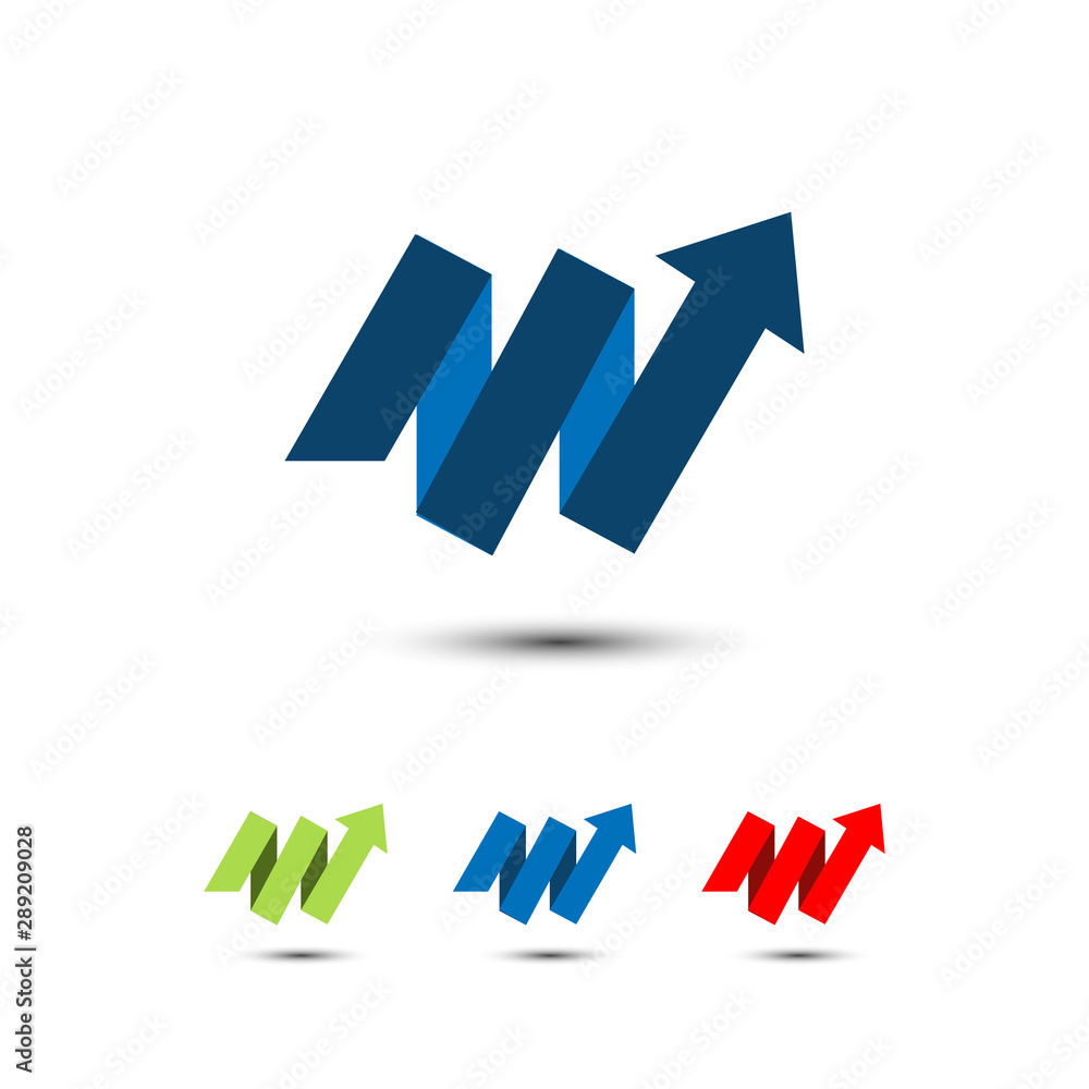 abstract graph and arrow for economics corporate business finance marketing logo vector abstract graph and arrow for economics corporate business finance marketing logo vector