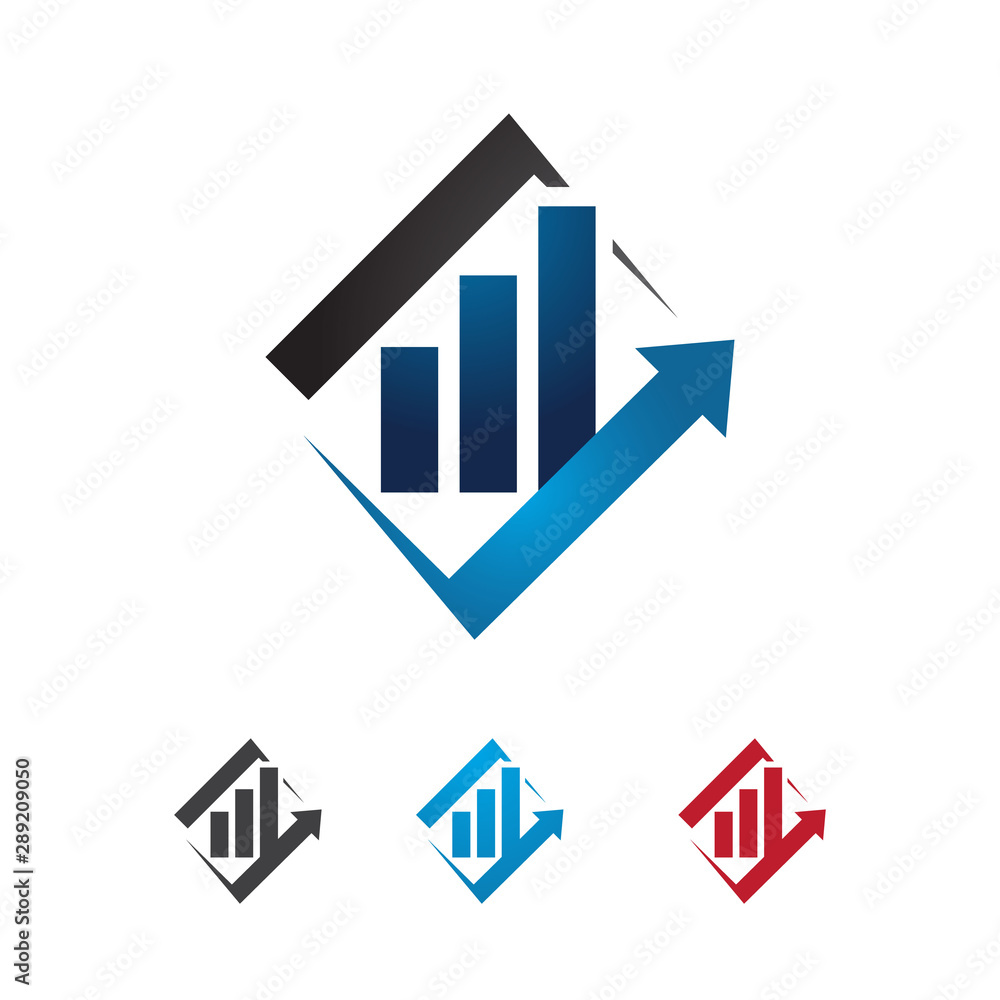 abstract graph and arrow for economics corporate business finance marketing logo vector abstract graph and arrow for economics corporate business finance marketing logo vector