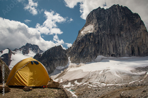 Applebee campground by the Snowpatch mountain in Bugaboos provincial park in BC, Canada photo