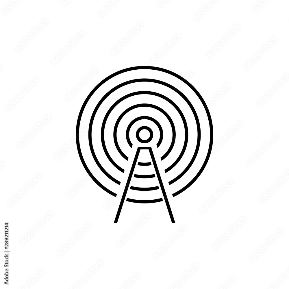 Antenna icon isolated on white background. Antenna icon isolated on white background.
