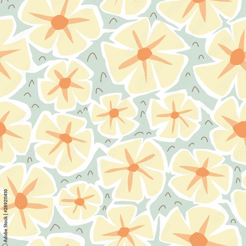 flowers seamless pattern 4B