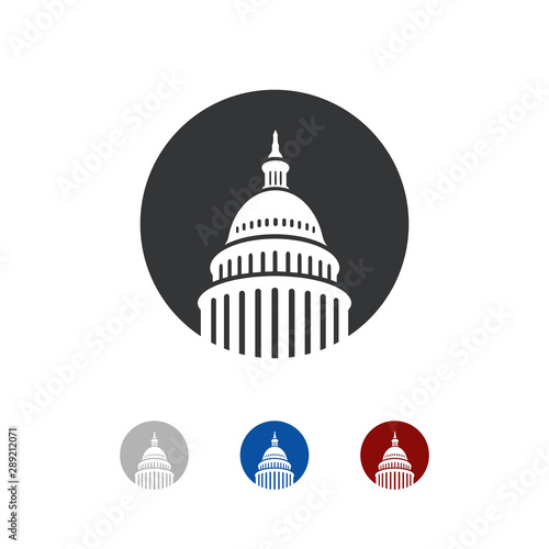 Government icon Premium Creative Capitol building logo vector design Iconic Landmark illustrations