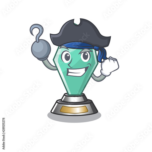 Pirate acrylic trophy cartoon shaped on character