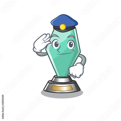 Police acrylic trophy cartoon shaped on character
