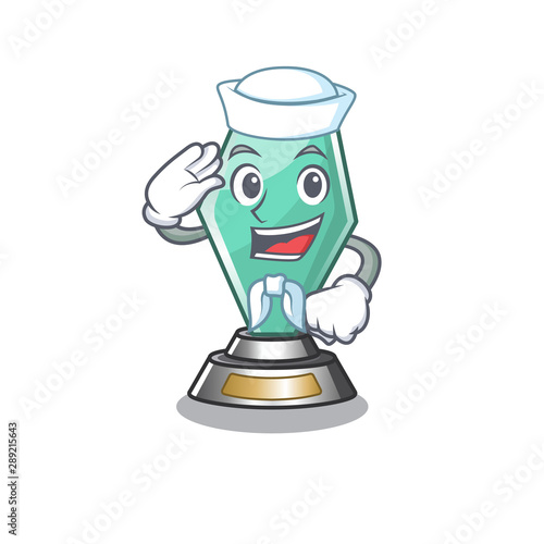 Sailor acrylic trophy cartoon shaped on character