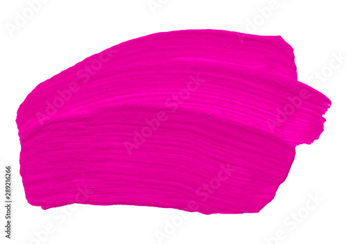 Vector pink paint texture isolated on white - acrylic banner for Your design